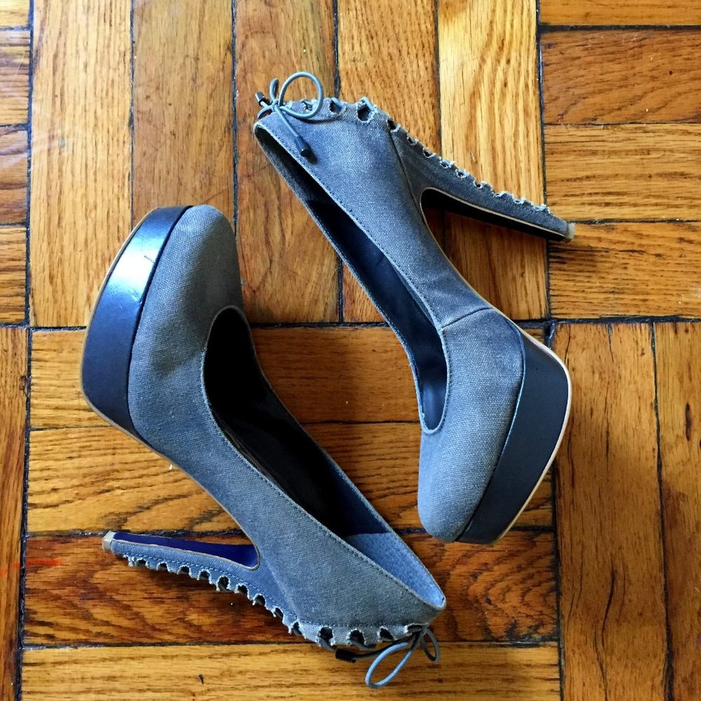 Rachel Roy Kaytee Pumps with Corset Lace Up Pump Heels 6.5